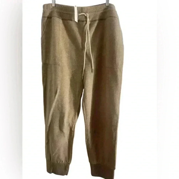 Saturday Sunday Anthropologie NWT Beige Joggers Size XL - Picture 1 of 13